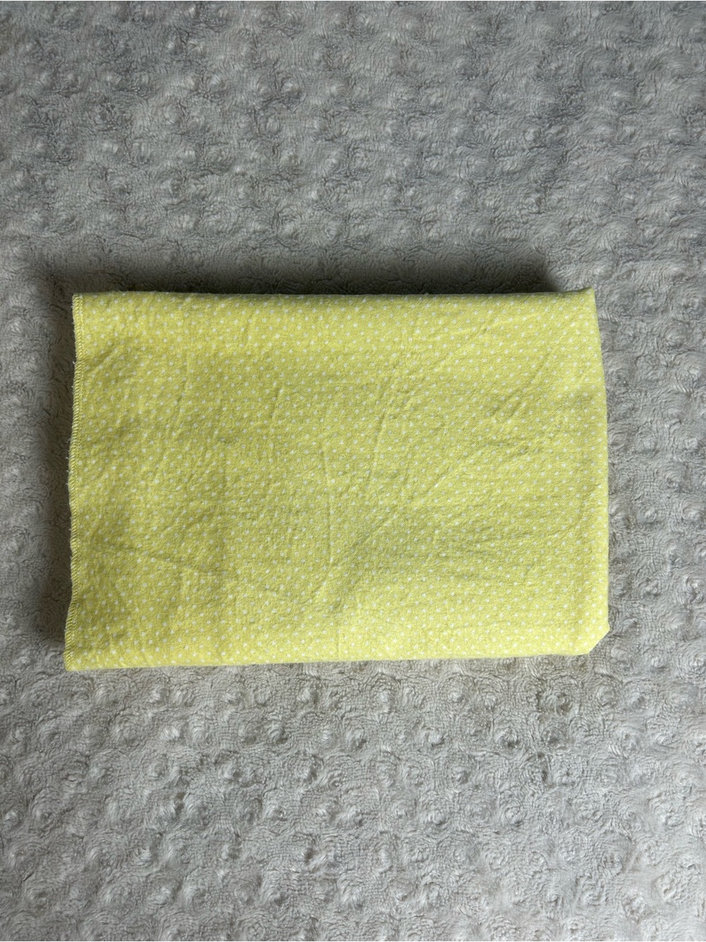 Bright Future Yellow White Polka Dots Baby Receiving Blanket Flannel Cotton